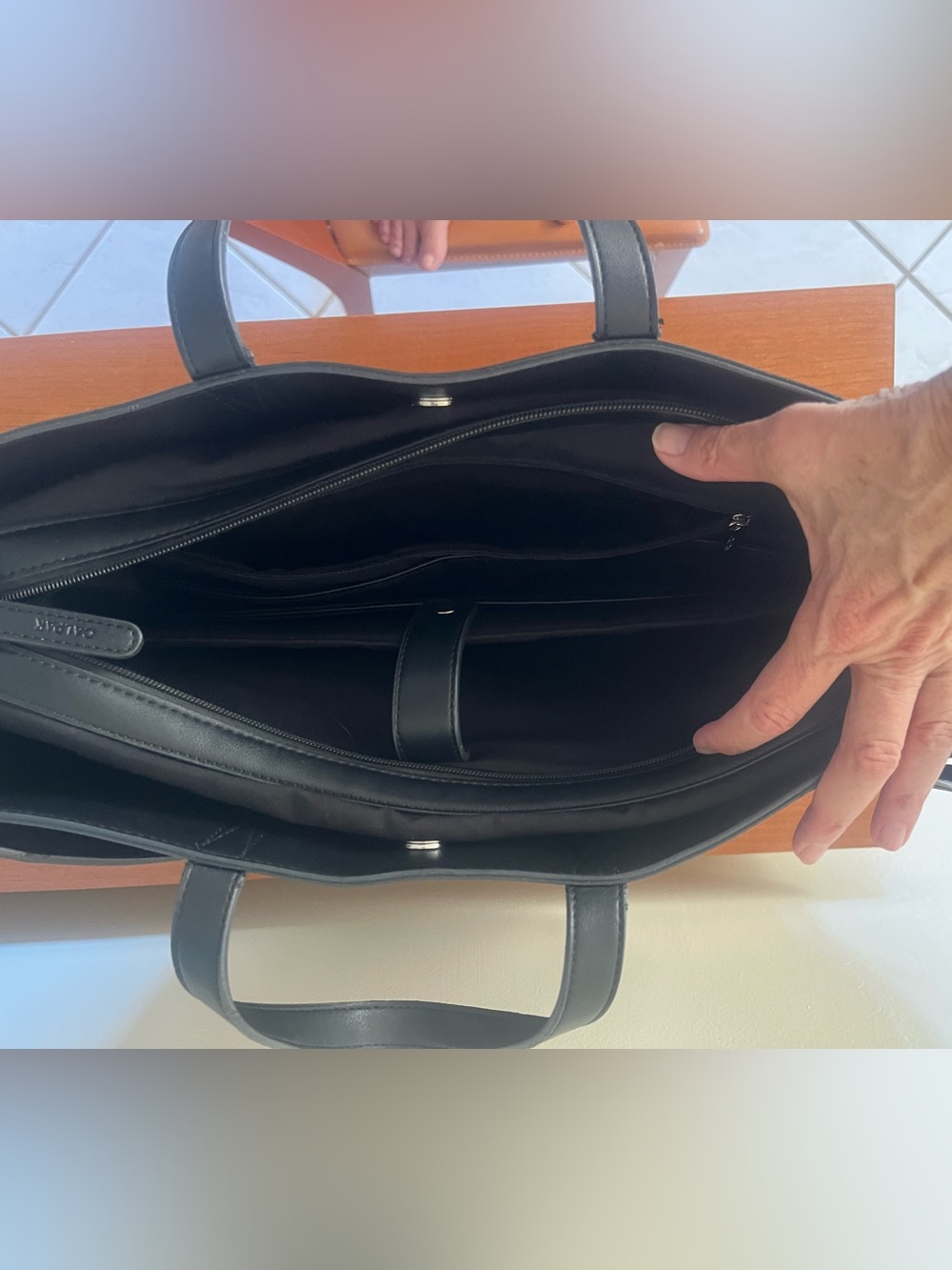 CALPAK HAVEN 16" LAPTOP TOTE BAG IN BLACK - on sale $70 - Picture 7 of 12